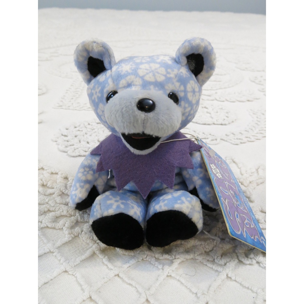 Grateful Dead Liquid Blue Bean Bear Snowflake 3/24/90 Knickerbocker Arena Plush